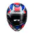 Capacete Racer1 Rc1 Icone Azul Branco Vermelho na internet