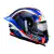 Capacete Racer1 Rc1 Icone Azul Branco Vermelho