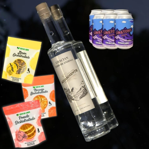 Combo Aguardiente + 6 Pack Mora + Cítricos