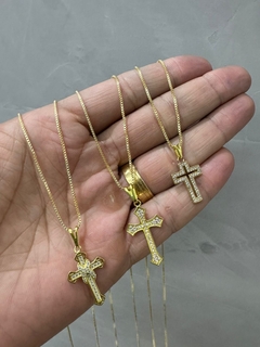Kit corrente e pingente fininho moeda antiga