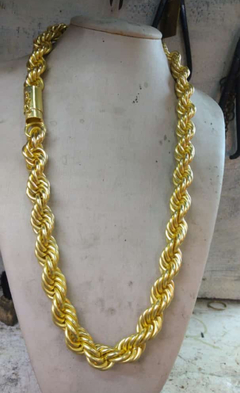 Corrente elo BAHIANO 20mm 70cm moeda antiga - comprar online