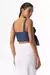 Top de alça com aplicação liocel denim - comprar online