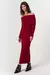 Vestido midi ombro a ombro
