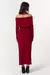 Vestido midi ombro a ombro na internet