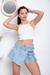 CONI - SHORT POLLERA CARGO CELESTE
