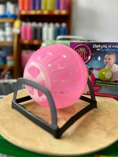 ESFERA PLASTICA PARA HASMTER CON SOPORTE