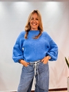 Sweater Cora Azul Liso