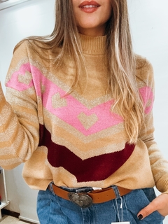 Sweater Virley Beige&Rosa