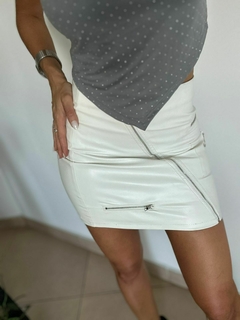 Pollera de ecocuero - comprar online