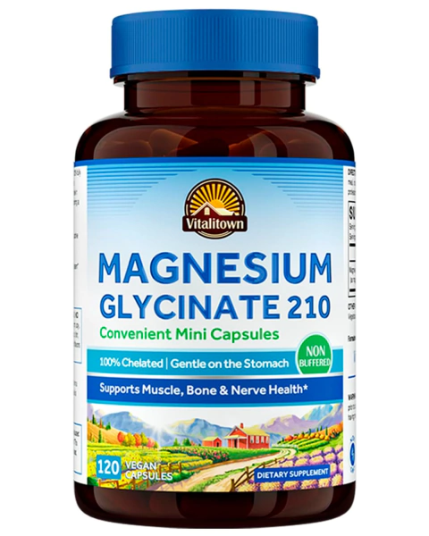 Glicinato Magnesio 210 Mg Vitalitown X120 Capsulas
