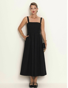 VESTIDO MIDI TEXTURIZADO