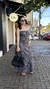 Conjunto Tamara Suede Bordado Chumbo - comprar online