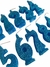 VELA NUMERO CON GIBRE CELESTE - comprar online