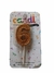 VELA NUMERO PINCHE CON GIBRE DORADA - comprar online