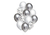 SET GLOBO CHROME PLATEADO/BLANCO - comprar online