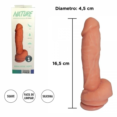 Dildo realista de silicona