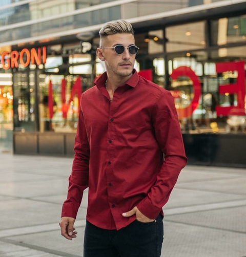 Camisa elastizada de poplin