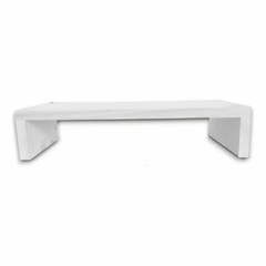 Base Eleva Monitor De Madera Color Blanco