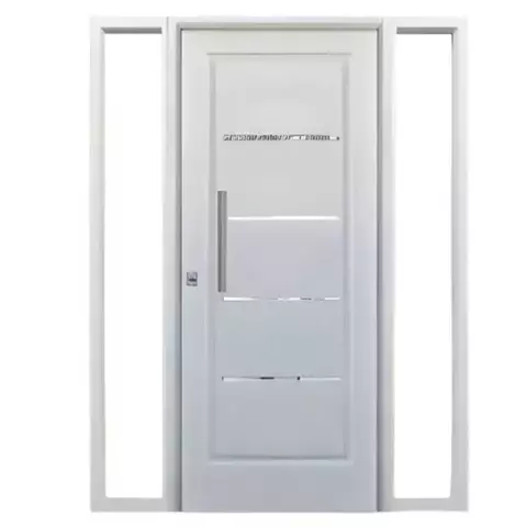 Portadas Residenciales Doble Chapa Inyectada 1 Hoja y 2 Laterales Barral Recto - comprar online