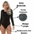 Imagem do Body Feminino Manga Longa Gola Redonda Peluciado