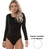 Body Feminino Manga Longa Gola Redonda Peluciado