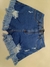 Short Jeans Feminino Com Laycra Detalhe Desfiado na Frente - Privamera Modas