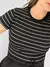 Camiseta Listrada Blogueira Canelada Básica - Casa & Moda Cedro do Líbano