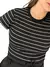 Camiseta Listrada Blogueira Canelada Básica - Casa & Moda Cedro do Líbano