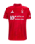 Camisa - vermelha - do - Nottingham - Forrest - para - torcedores - temporada - 24/25 - fabricada - pela - Adidas - com - logo - do - time.
