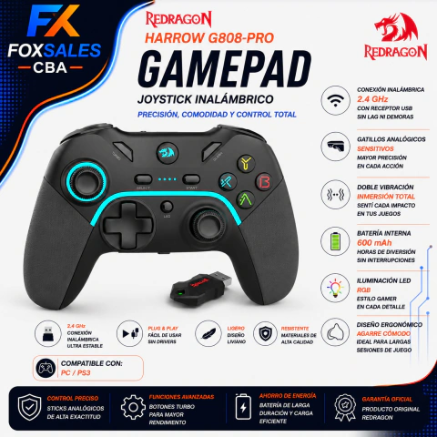 Joystick Inalámbrico Redragon Harrow Pro G808-PRO