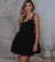 Vestido preto commbrilho - Amarante
