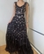Vestido longo chiquérrimo - com aplicações na internet