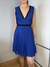 vestido azul plissado - BCBGMAXAZRIA na internet
