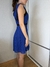 vestido azul plissado - BCBGMAXAZRIA - BSMB  - MODA CIRCULAR