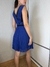 vestido azul plissado - BCBGMAXAZRIA - loja online