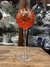 Copa naranja de cristal checoslovaco