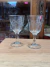 Copas celestes de cristal tallado