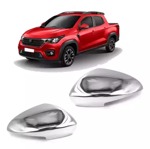 Par Capa Cromada Retrovisor Fiat Strada