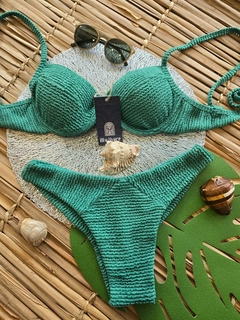 Biquíni BAHAMAS Asa Delta Aro Retrô Verde Sálvia - illaMare Moda Praia