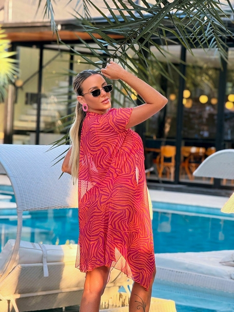 Saída de Praia Cozumel Pink e Laranja - comprar online