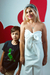 VESTIDO MIDI PETALAS BUSTO OFF WHITE na internet