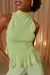 BLUSA TRICOT PEPLUM AZUL BRIGITTE - loja online
