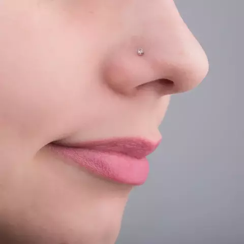 Piercing De Prata 925 Nariz Nostril Ponto De Luz - PNA001