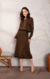 Saia Midi em Tricot Preto e Dourada - Versoult - comprar online