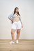 SHORT BLANCO DEFLECADO ELASTIZADO