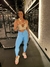 Conjunto Academia Kalista Blue Top Listras