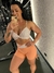 Conjunto Academia Kalista Short Cadarço Lateral Top Pérola Listras
