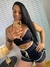 Conjunto Academia Kalista Sport Short Duplo Preto Detalhe Pérola na internet