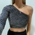 Cropped Lurex Manga Única M