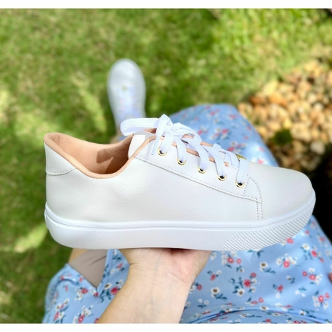 Tênis Branco Feminino Casual Nº36